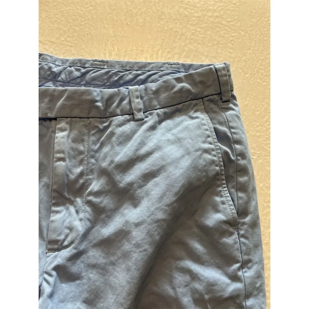 Brooks Brothers 34 x 9.5" Bermuda Short Light Blue Flat‎ Front Cotton Twill_3